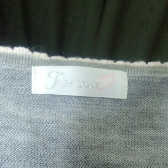 Feroux(フェルゥ)のフェルウ アーガイル ピンク×グレー レディースのトップス(ニット/セーター)の商品写真