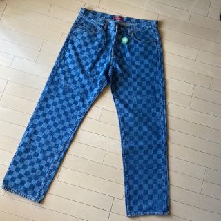 ティファニーSupreme regular jean washed checkerboard