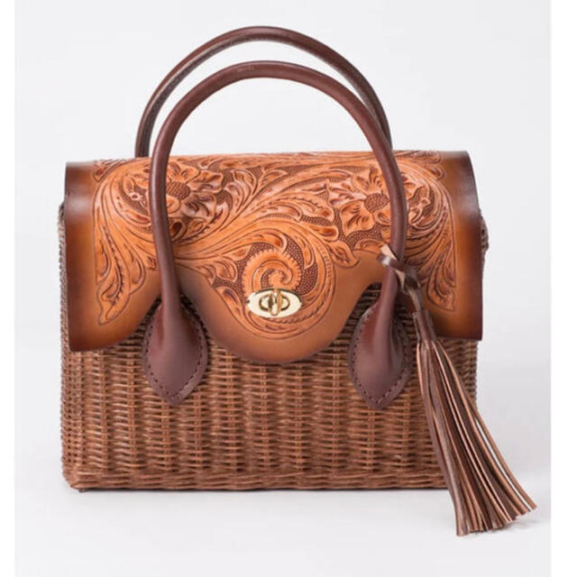 最終値下げ！カービングトライブス　MS Rattan Bag カゴバック