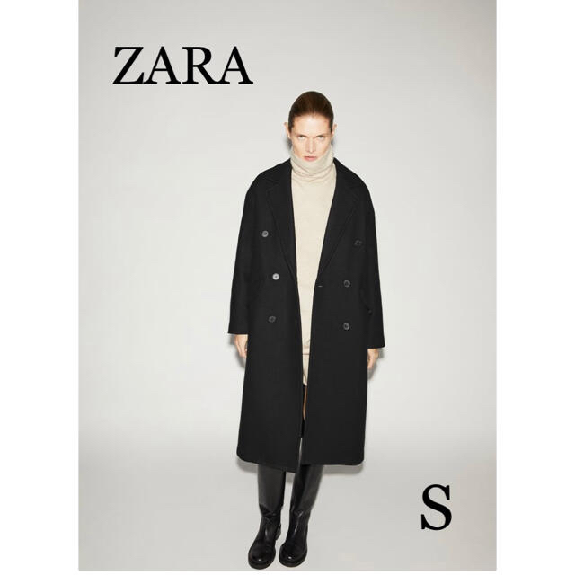 ZARA - ZARA オーバーサイズウールブレンドコートSの通販 by