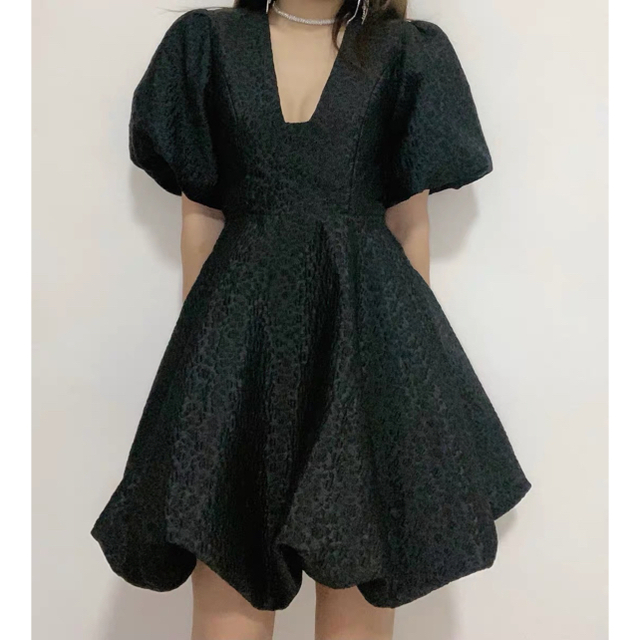 Treat urself puff mini dress