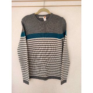 ザラ(ZARA)の★古着★ZARA MAN ザラ ニット ボーダー 訳あり クリーニング済み(ニット/セーター)