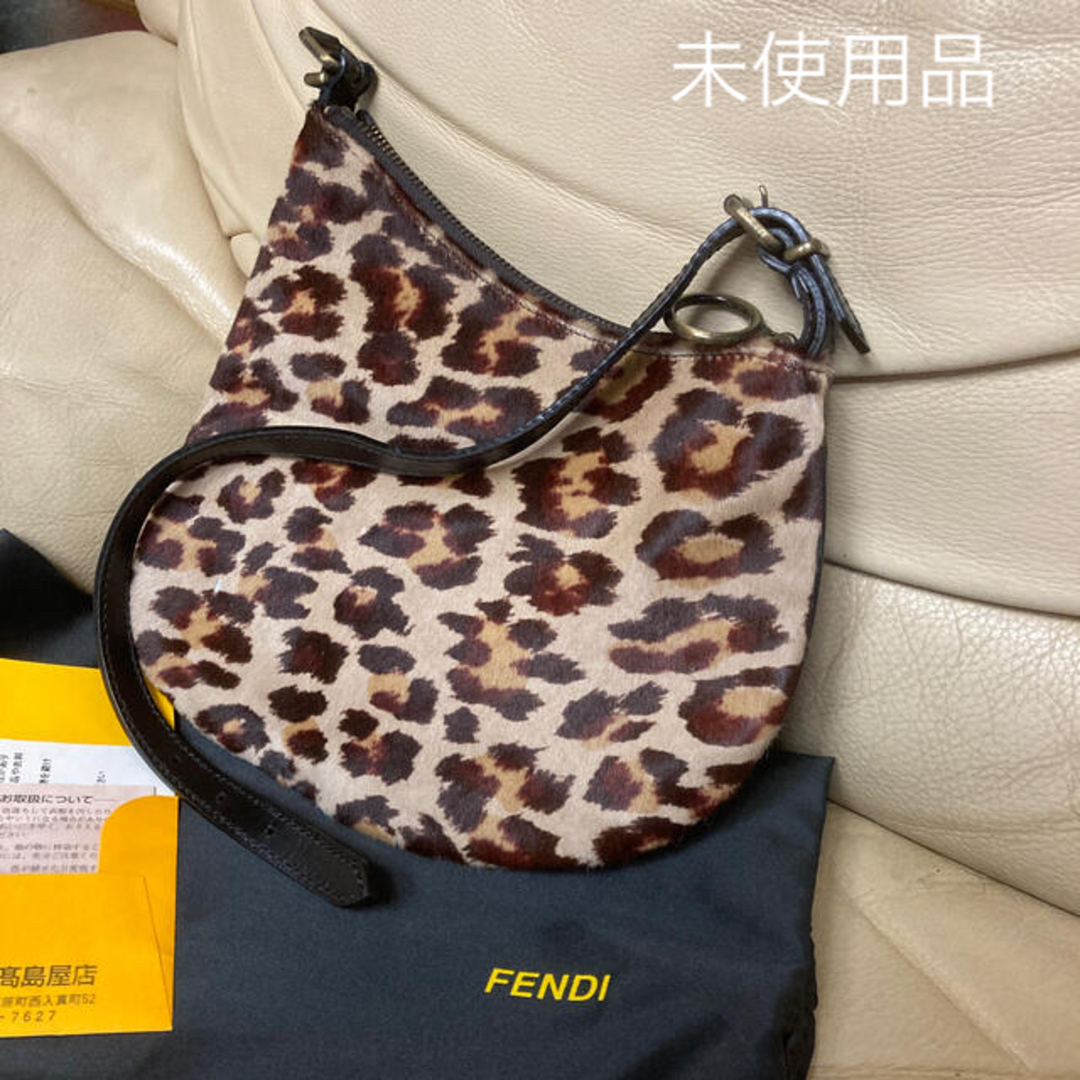 未使用品 FENDI ハラコハンドバッグ-