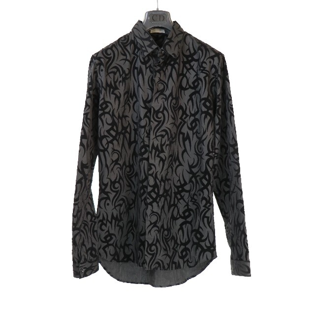 DIOR HOMME - 正規品 18aw Dior homme トライバルシャツ 39 黒×黒