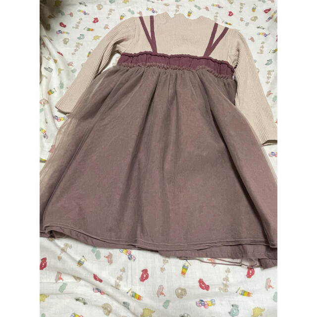 petit main(プティマイン)のpetit main チュールワンピース　110 キッズ/ベビー/マタニティのキッズ服女の子用(90cm~)(ワンピース)の商品写真