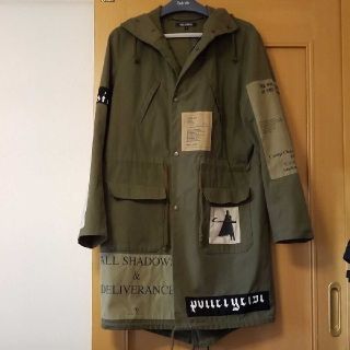 希少 RAF SIMONS 17ss NYLON COAT WITH LINEN