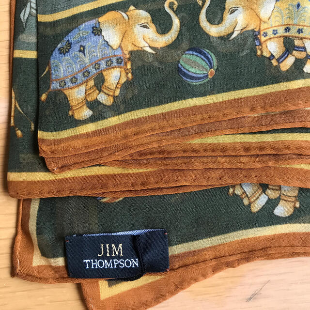 Jim Thompson(ジムトンプソン)のジムトンプソン　象絵柄ストール レディースのファッション小物(バンダナ/スカーフ)の商品写真