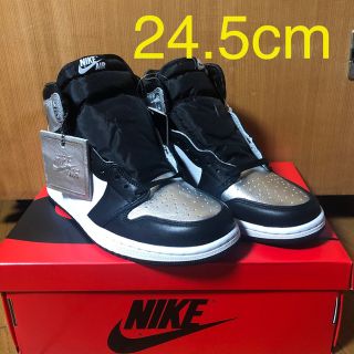 ナイキ(NIKE)のナイキ ウィメンズ エア ジョーダン1 Silver Toe 24.5cm(スニーカー)