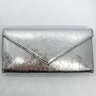 バレンシアガ(Balenciaga)の【BALENCIAGA】ペーパー ウォレット 長財布 シルバー(財布)