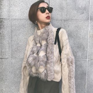 アメリヴィンテージ(Ameri VINTAGE)の明日まで限定値下げ！アメリヴィンテージ　BRAID FUR KNIT(ニット/セーター)