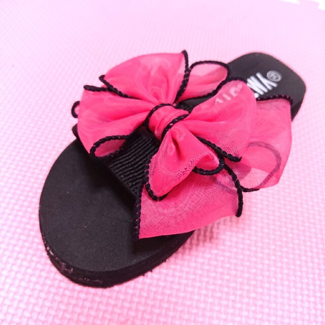 オーガンジーピンクリボンサンダル♡ レディースの靴/シューズ(サンダル)の商品写真
