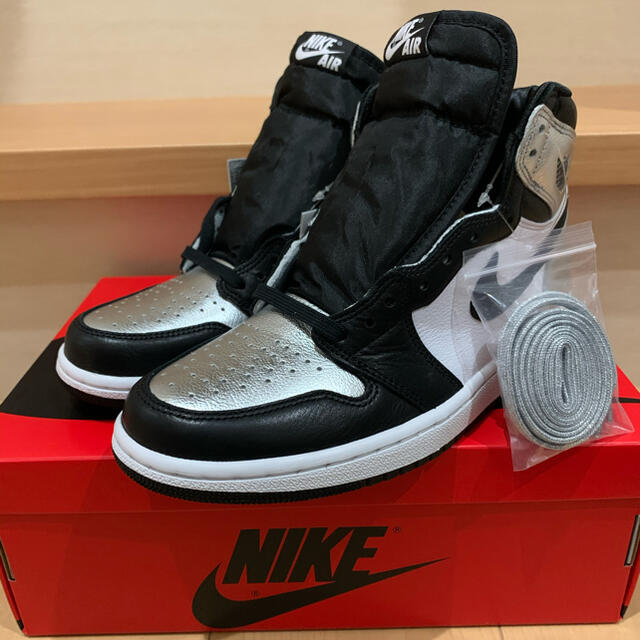 NIKE(ナイキ)の25cm NIKE WMNS AIR JORDAN1 HIGH SILVER レディースの靴/シューズ(スニーカー)の商品写真