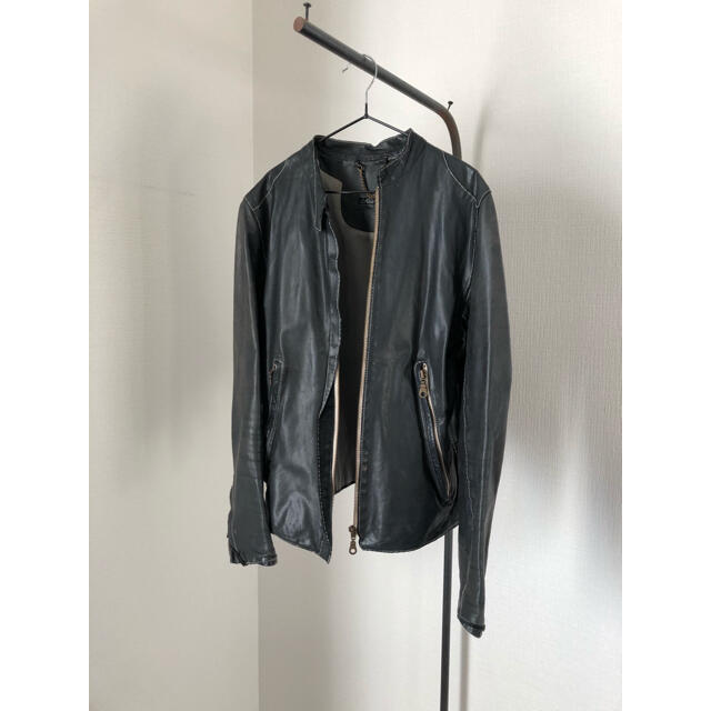 sisii レザー ジャケット シングル xxs ブラック レディースのジャケット/アウター(ライダースジャケット)の商品写真