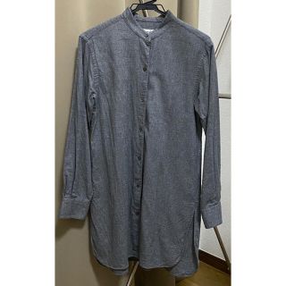 スティーブンアラン(steven alan)の【週末限定価格】steven alan  スタンドカラーシャツ　グレー　Sサイズ(シャツ/ブラウス(長袖/七分))