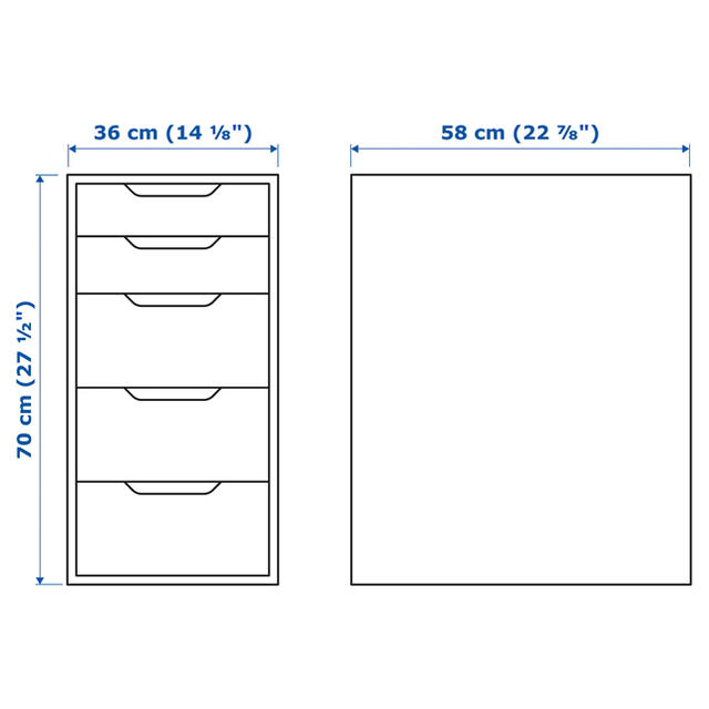IKEA(イケア)のIKEA ALEX イケア アレクス 引き出しユニット 新品未開封 インテリア/住まい/日用品の収納家具(棚/ラック/タンス)の商品写真