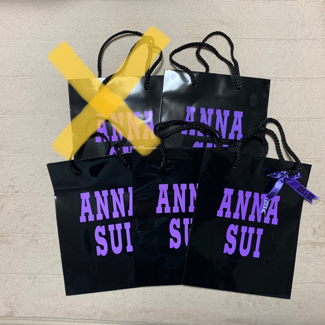 ANNA SUI(アナスイ)のアナスイのロゴショッパー（紙袋）（中）4枚A レディースのバッグ(ショップ袋)の商品写真