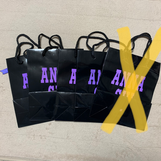 ANNA SUI(アナスイ)のアナスイのロゴショッパー（紙袋）（中）4枚A レディースのバッグ(ショップ袋)の商品写真