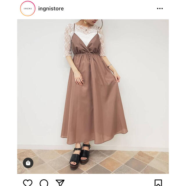 INGNI(イング)のイング　ラメシアーキャミ　ワンピース レディースのワンピース(ロングワンピース/マキシワンピース)の商品写真