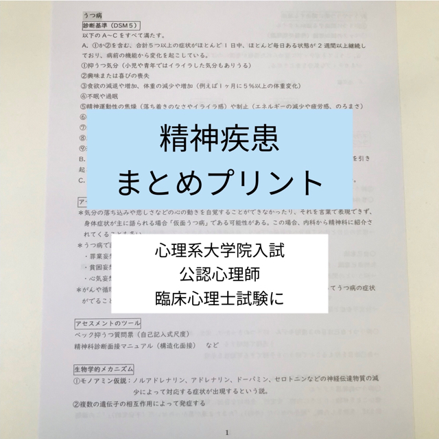 心理学人名暗記カード 精神疾患まとめプリントセット 臨床心理士 公認心理師試験の通販 By ごま 11月6 11日お休み頂きます ラクマ