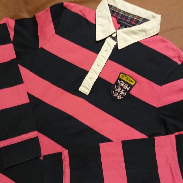 TOMMY HILFIGER(トミーヒルフィガー)のTOMMY HILFIGER  トミーヒルフィガー ボーダー ラガーシャツ M メンズのトップス(シャツ)の商品写真