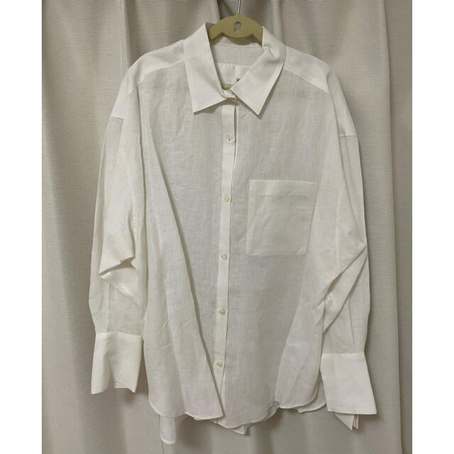 【新品タグ付き】ウィムガゼット　リネンビッグシャツ　white 1