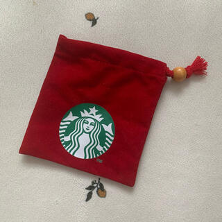 スターバックスコーヒー(Starbucks Coffee)のスターバックス　ミニ巾着　red (ポーチ)