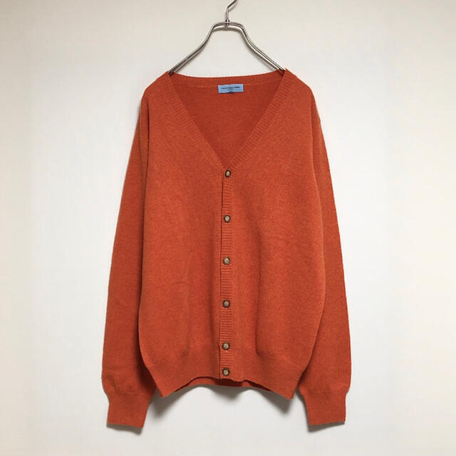 cardigan orange cashmere 100% knit メンズのトップス(カーディガン)の商品写真