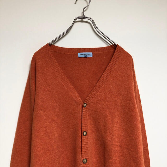 cardigan orange cashmere 100% knit メンズのトップス(カーディガン)の商品写真