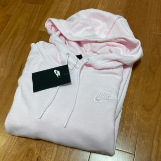 ナイキ(NIKE)の新品。NIKE パーカー　レディース  M パステル　ピンク　ワンピース(パーカー)