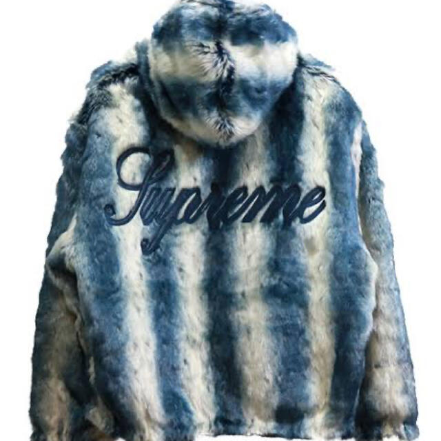 Supreme Faux Fur Reversible Hooded 青L