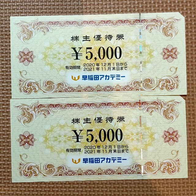 ☆送料無料 匿名配送☆早稲田アカデミー 株主優待 10000円分その他