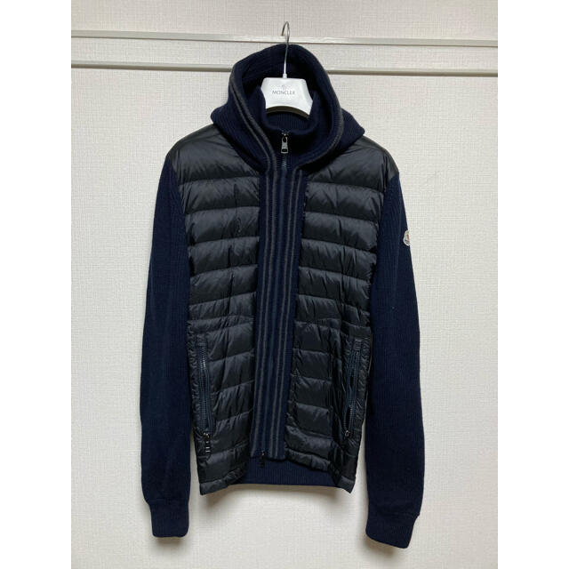 モンクレール　パーカー　ダウン　ウール　ネイビー　Sサイズ　Moncler