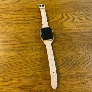 アップルウォッチ(Apple Watch)のApple Watch 42mm/44mm用　バンド　レザー　スリム　細身(レザーベルト)