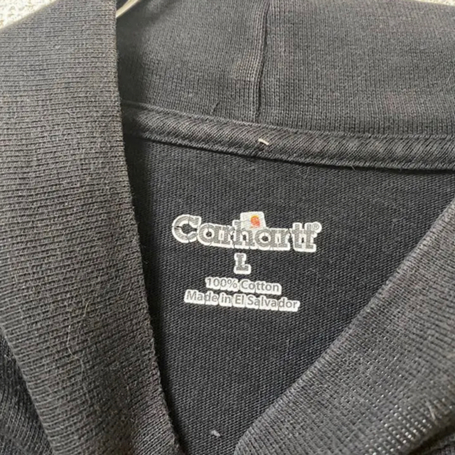 carhartt(カーハート)の希少】カーハート モックネック ロングスリーブ ゆるだぼ 古着男子 ブラック メンズのトップス(Tシャツ/カットソー(七分/長袖))の商品写真