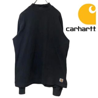 カーハート(carhartt)の希少】カーハート モックネック ロングスリーブ ゆるだぼ 古着男子 ブラック(Tシャツ/カットソー(七分/長袖))