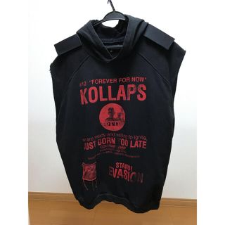 ラフシモンズ(RAF SIMONS)のラフシモンズ KOLLAPS ノースリーブパーカー(パーカー)