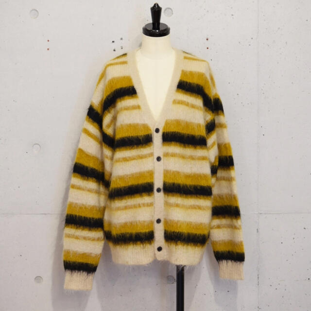 unused 19aw 5g border knit cardigan