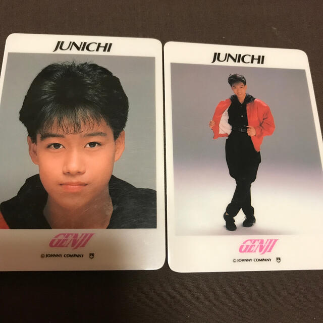 Johnny's(ジャニーズ)の光GENJI 公式　カード　写真　レア　山本淳一　2枚 エンタメ/ホビーのタレントグッズ(アイドルグッズ)の商品写真