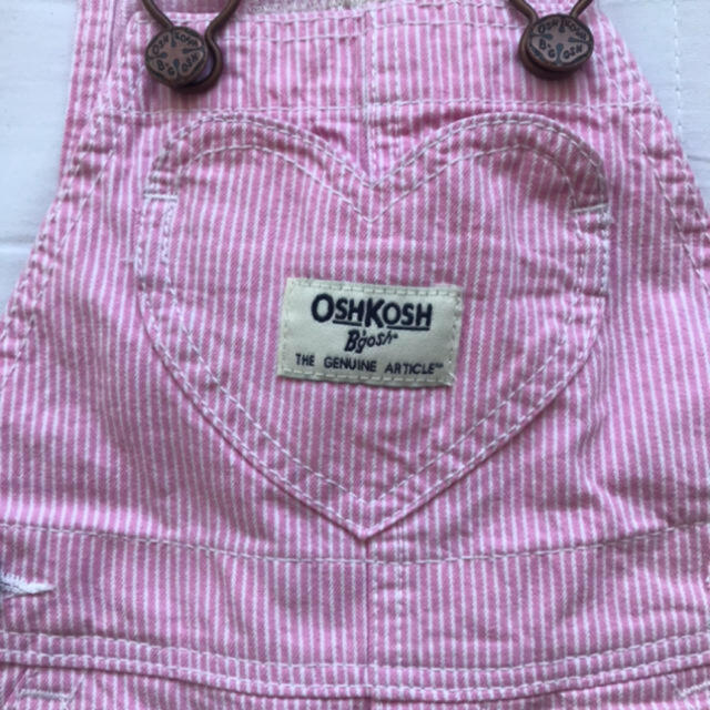 OshKosh(オシュコシュ)の【OSHKOSH】ピンク×ホワイト ヒッコリーストライプ キッズ/ベビー/マタニティのベビー服(~85cm)(パンツ)の商品写真