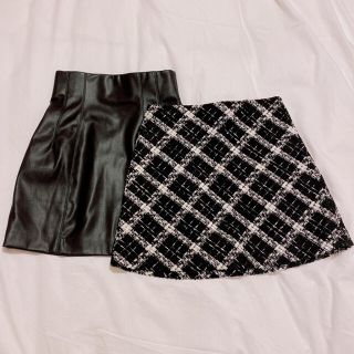 ザラ(ZARA)のZARA スカート2枚セット(ミニスカート)