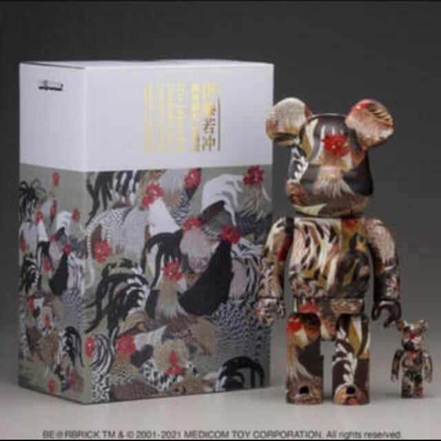 BE@RBRICK 伊藤若冲「群鶏図」 100% ＆ 400%