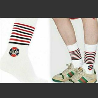 グッチ(Gucci)のグッチ(GUCCI)ベースボールパッチ コットンソックス(スニーカー)