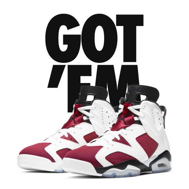 NIKE(ナイキ)のNIKE AIR JORDAN 6 CARMINE 26.5cm メンズの靴/シューズ(スニーカー)の商品写真