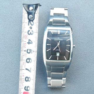 スカーゲン(SKAGEN)のSKAGEN メンズ腕時計　レクタンギュラー(腕時計(アナログ))