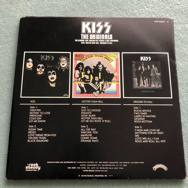 Kiss THE ORIGINALS　LP盤レコード　アルバム　3枚セット