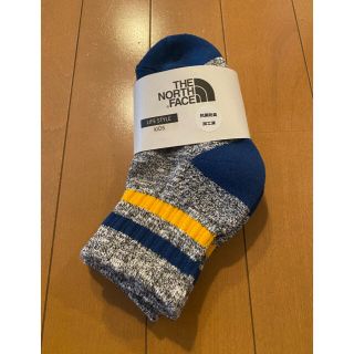 ザノースフェイス(THE NORTH FACE)の新品ノースフェイス　JLコットン ヘビー ボーダー 2P（キッズ) ソックス(靴下/タイツ)