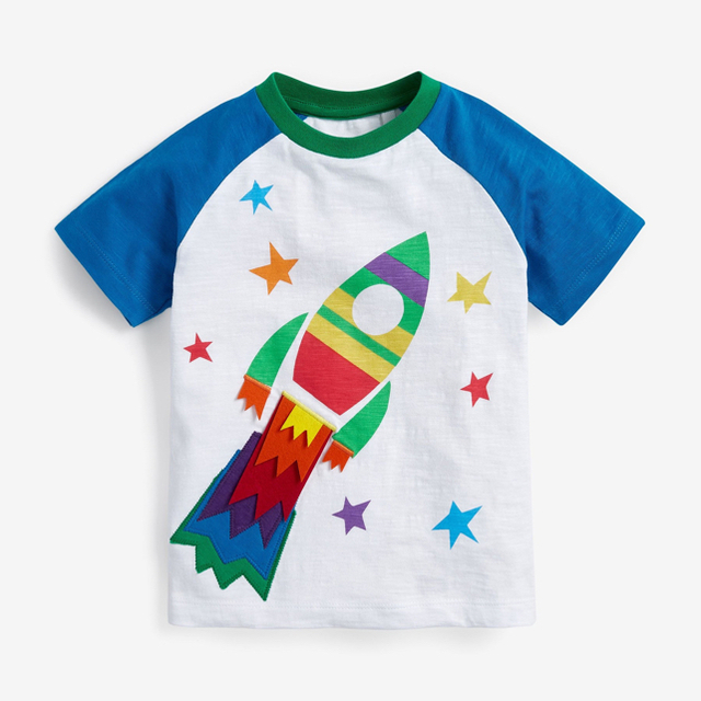 NEXT(ネクスト)のレインボー ロケット Tシャツ3枚組（3m-7y） キッズ/ベビー/マタニティのベビー服(~85cm)(Ｔシャツ)の商品写真