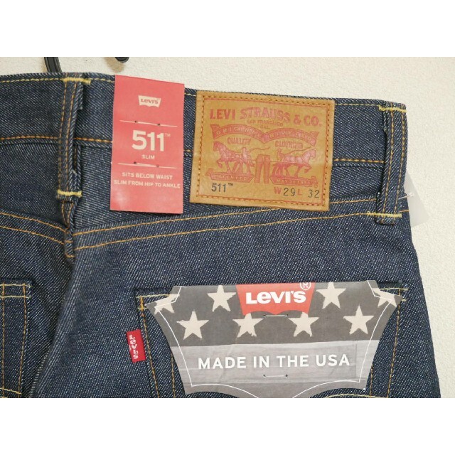 新品未使用　Levi's511 slim ブラック　黒　W29Ｌ32