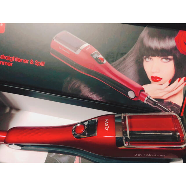 FASIZ枝毛カッター(レッド) - ヘアケア FASiZの枝毛カッター