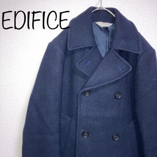 エディフィス(EDIFICE)のEDIFICE エディフィス　ピーコート　紺　ネイビー(ピーコート)